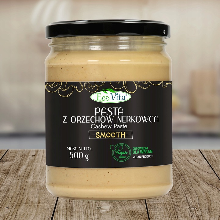 Cashewpaste 500 g Smooth – cremige Paste aus 100 % gerösteten Cashewnüssen, ideal für Brot, Desserts, Smoothies und herzhafte Gerichte