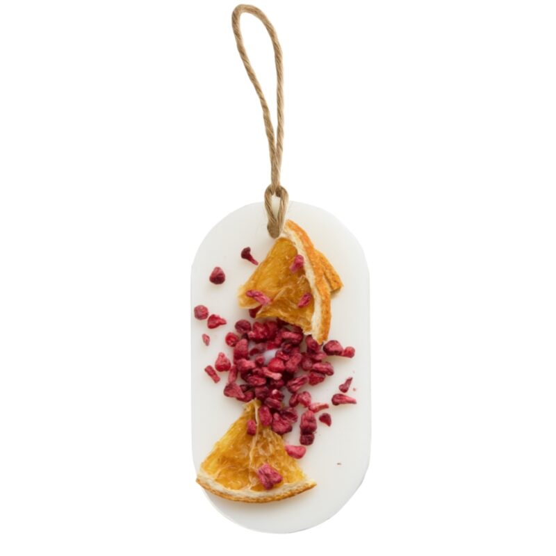 Handgefertigter Sojawachs-Duftanhänger „Tropische Früchte“ mit süß-saftigem Mango-, Ananas- und Passionsfruchtduft