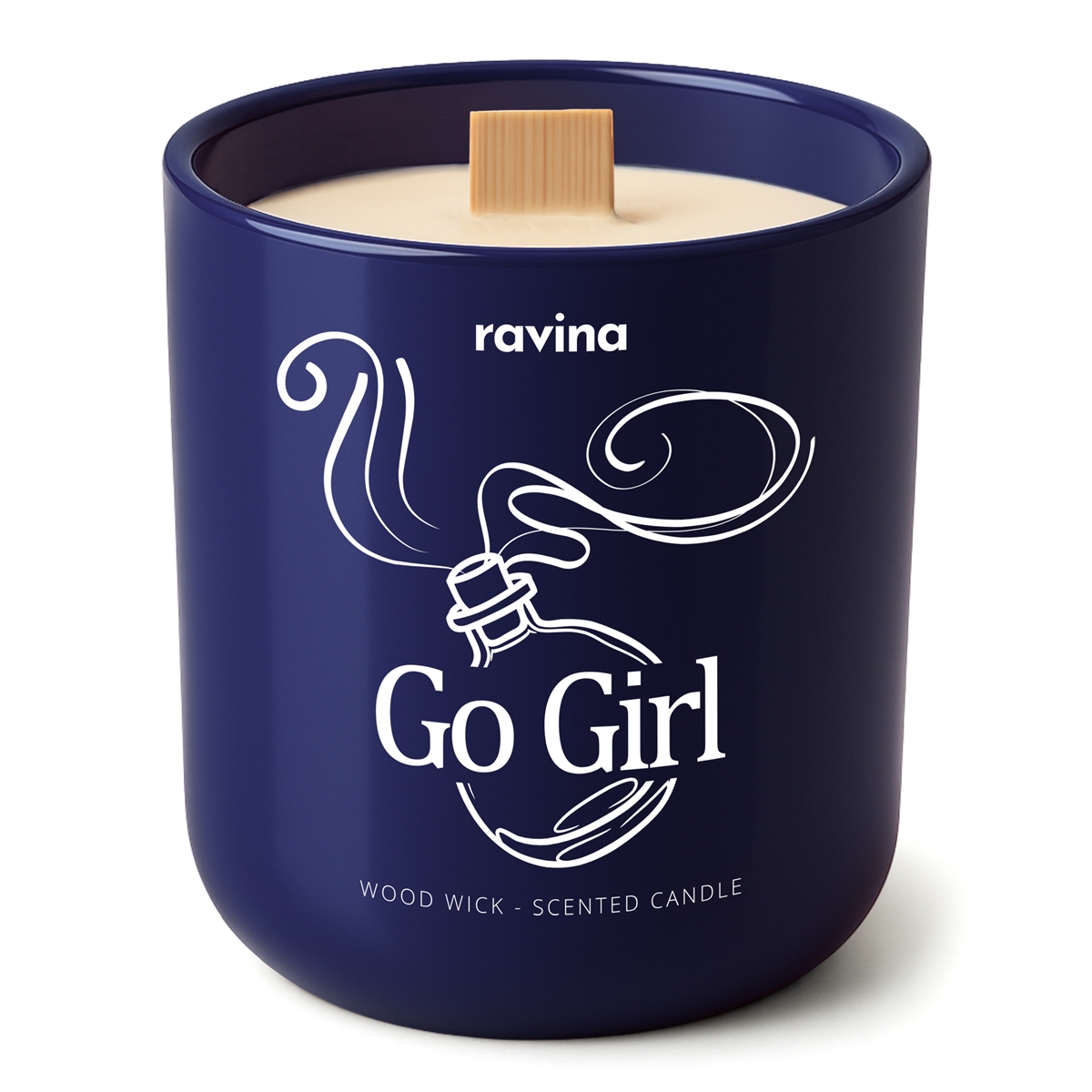 Duftkerze Go Girl in handbemaltem Glas, inspiriert von Good Girl von Carolina Herrera