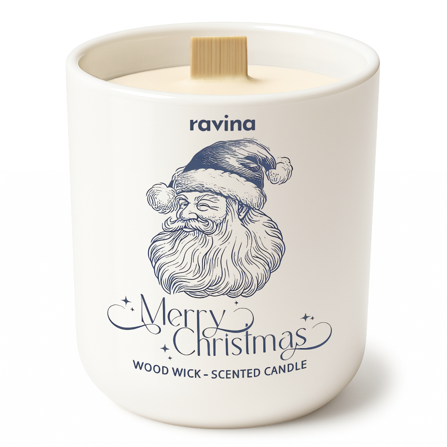 Ravina Duftkerze „Gebackener Apfel“ im handbemalten Glas mit Apfel, Zimt und Vanille, ideal für gemütliche Herbst- und Winterabende.