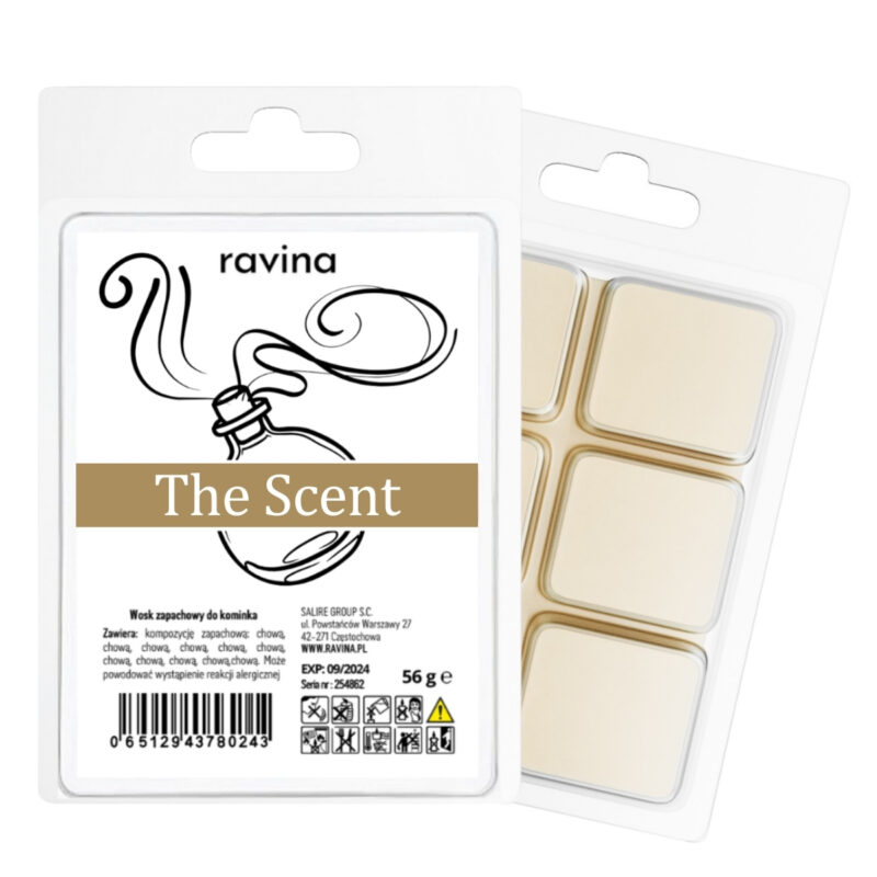 Duftwachs The Scent von Ravina – maskuliner Duft mit Ingwer, Maninka, Leder und holzigen Noten für Büro, Wohnzimmer und Schlafzimmer