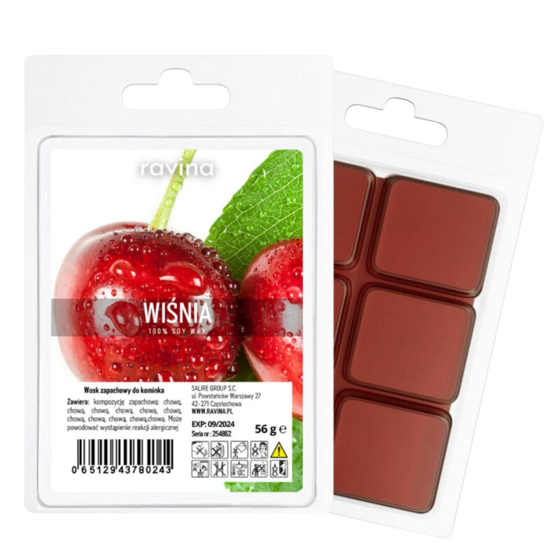 Duftwachs „Kirsche“ – intensiver, fruchtiger Duft mit Kirsche, Mandel, Vanille und holzigen Noten für Schlafzimmer und Wohnzimmer