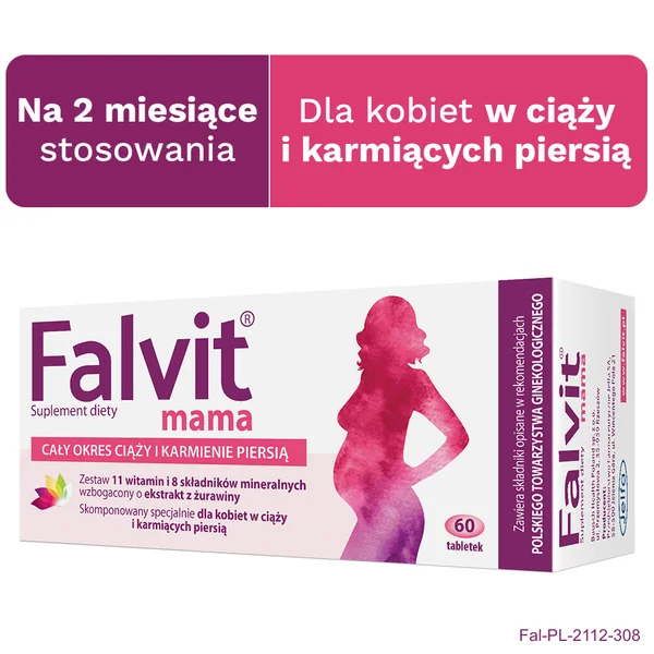 Falvit Mama 60 Tabletten – Nahrungsergänzung für schwangere und stillende Frauen