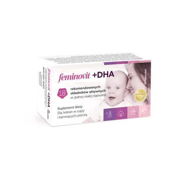 Feminovit + DHA Kapseln für Schwangere – Vitamine, Mineralstoffe und Omega-3 für Mutter und Kind