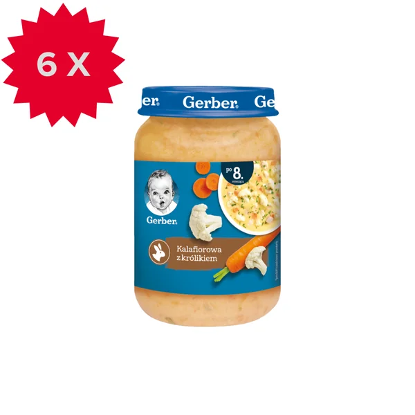 Gerber Blumenkohlsuppe mit Kaninchen für Babys ab 8 Monaten im 190-g-Glas