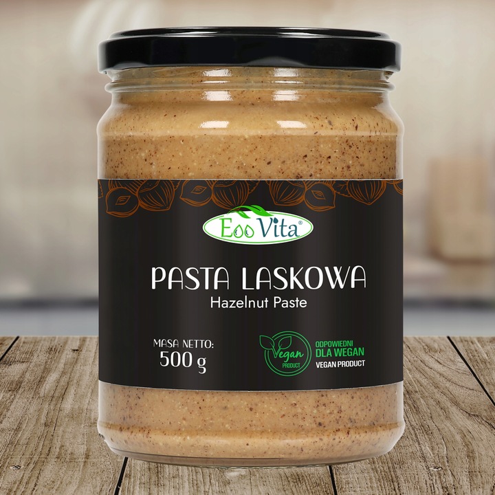 Haselnusspaste 500 g – cremige Paste aus 100 % gerösteten Haselnüssen, intensiv im Geschmack, ideal für Brot, Desserts, Smoothies und Backwaren