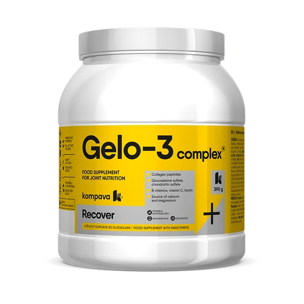 Kompava Gelo-3 Complex Pfirsich Nahrungsergänzung für Gelenke mit Kollagen und Glucosamin