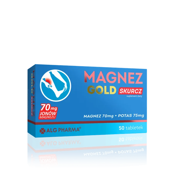 Magnez Gold Skurcz Filmtabletten mit Magnesium, Kalium und Vitamin B6 zur Unterstützung von Muskeln und Nerven