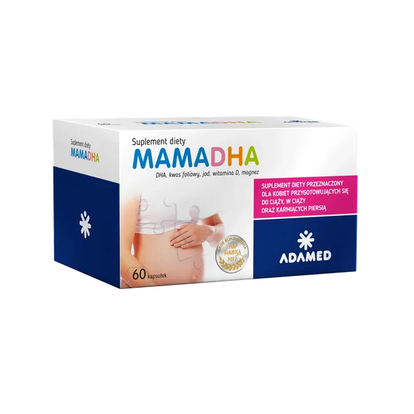 MamaDHA, 60 Kapseln, Nahrungsergänzung mit DHA, Folsäure, Vitamin D, Jod und Magnesium für Frauen vor und während der Schwangerschaft