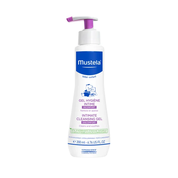 Mustela Intimhygiene-Gel 200 ml für sanfte Reinigung und Pflege empfindlicher Intimbereiche von Mädchen und Jungen