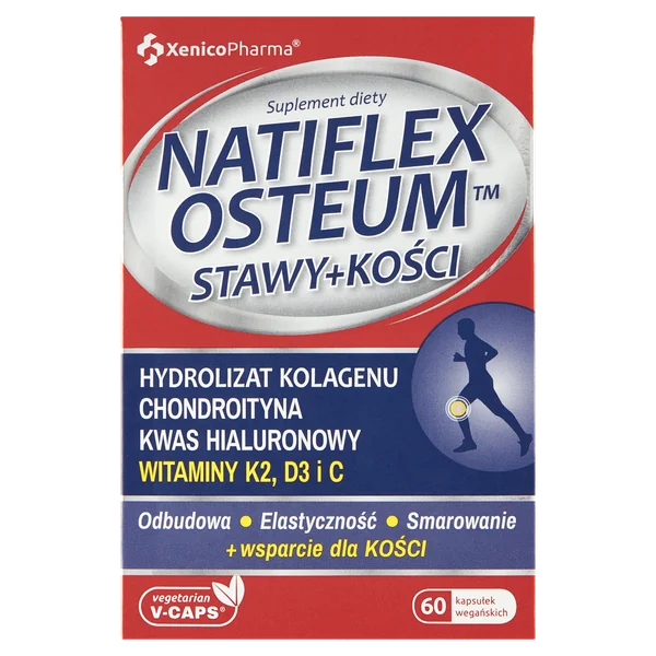 Natiflex Osteum Nahrungsergänzungsmittel mit Kollagen, Chondroitin und Vitaminen für gesunde Gelenke und Knochen