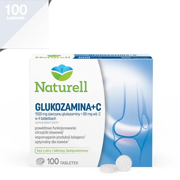 Naturell Glucosamin + C 100 Tabletten Nahrungsergänzung für Gelenke und Kollagenproduktion