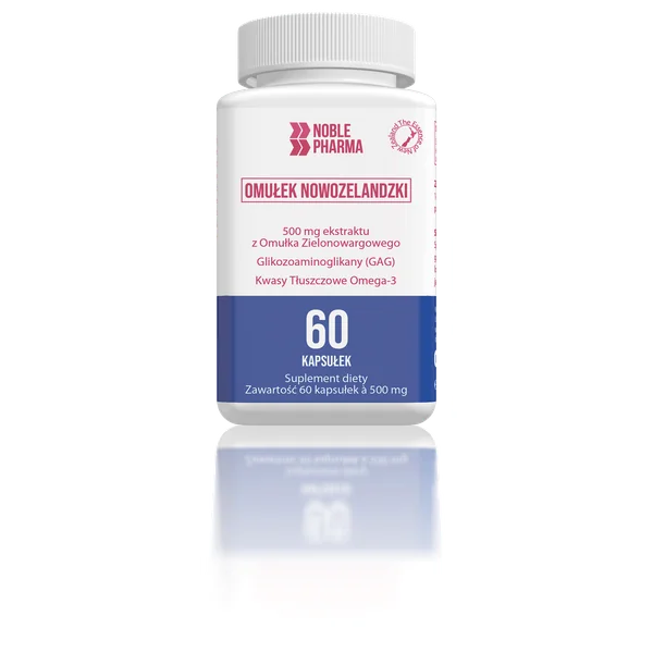 NoblePharma Neuseeländische Grünlippmuschel 60 Kapseln – Nahrungsergänzung zur Unterstützung gesunder Gelenke mit Omega-3