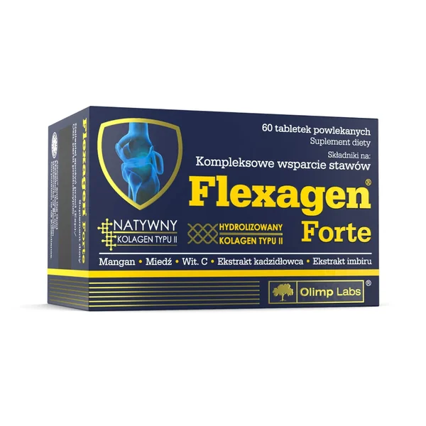 Olimp Flexagen Forte 60 Tabletten – Nahrungsergänzung für gesunde Gelenke mit Kollagen, Glucosamin, Hyaluronsäure und Boswellia.