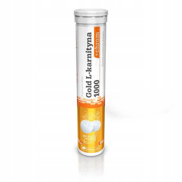 Olimp Gold L-Carnitin 1000 + Chrom Brausetabletten zur Unterstützung von Fettstoffwechsel und Gewichtsreduktion