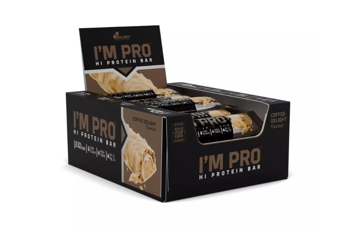 Olimp I’M PRO Protein Bar – Hochproteinriegel mit Pistazienpaste, weißer Schokolade und knusprigem Kataifi-Teig