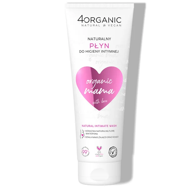 Organic Mama Natürliches Intimhygiene-Fluid 250 ml – sanfte, hypoallergene Intimpflege für schwangere Frauen mit natürlichen Inhaltsstoffen