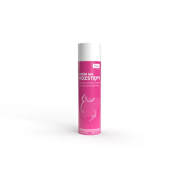 PINK MAMA Anti-Dehnungsstreifen-Creme 200 ml für Schwangerschaft und Hautstraffung mit natürlichen Inhaltsstoffen.