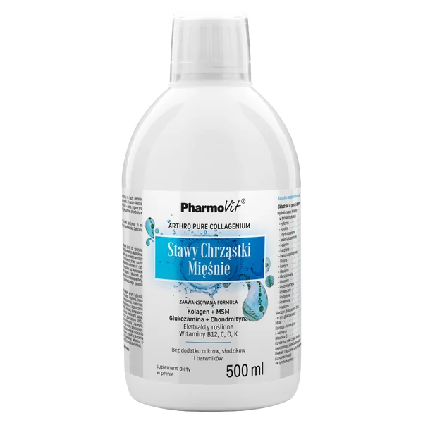 Pharmovit Flüssigkeit für Gelenke, Knorpel und Muskeln mit Kollagen, Glucosamin, Chondroitin, MSM, Curcuma und Vitaminen