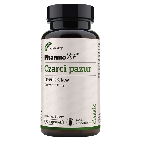 Pharmovit Teufelskralle 90 Kapseln Nahrungsergänzungsmittel für Gelenke, Sehnen und Verdauung mit Harpagophytum-Extrakt