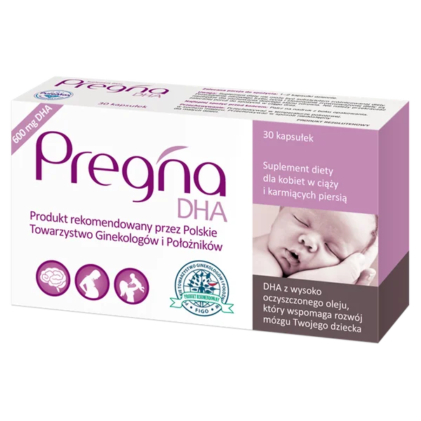 Pregna DHA Kapseln für Schwangere und Stillende – Omega-3 für Gehirn- und Augenentwicklung des Babys