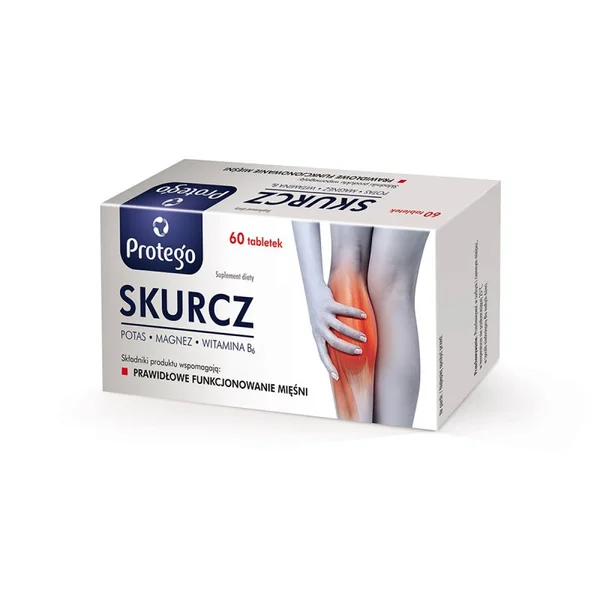 Protego Skurcz Nahrungsergänzungsmittel mit Magnesium, Kalium und Vitamin B6 – 60 Tabletten