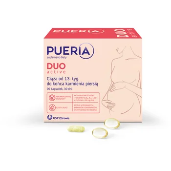 Pueria Duo Active 90 Kapseln – Nahrungsergänzung für Schwangere ab 13. Schwangerschaftswoche