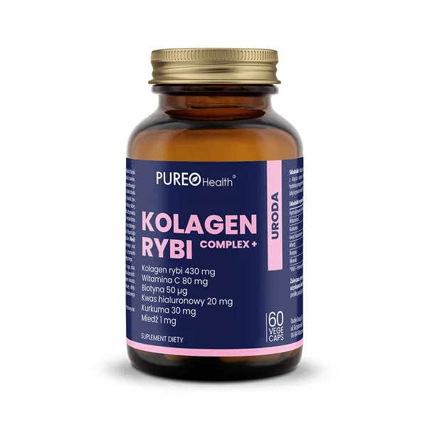 Pureo Health Kollagen Fisch Complex+ Kapseln – Nahrungsergänzung für Haut, Haare, Nägel und Gelenke