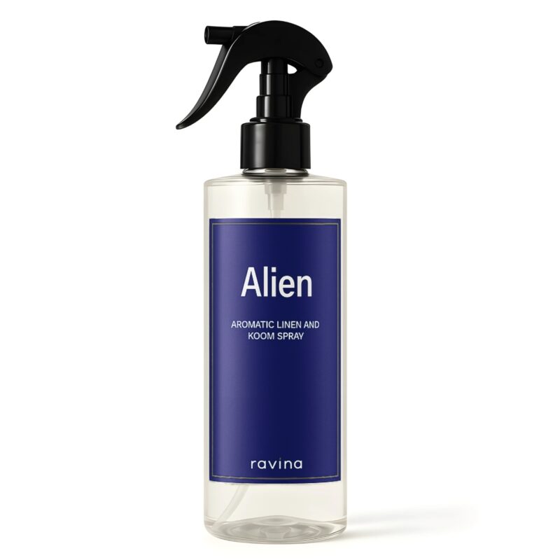 Raumspray Alien Flasche – Duft inspiriert von Mugler Alien, geheimnisvoll, intensiv und hypnotisierend für Schlafzimmer, Garderobe und Badezimmer