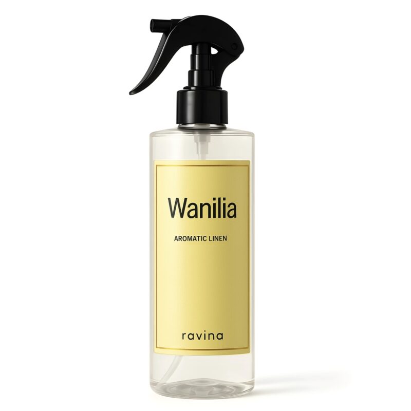 Raumspray Vanille Flasche – Duft aus Vanille, warm, beruhigend und gemütlich für Schlafzimmer, Badezimmer und Wohnzimmer