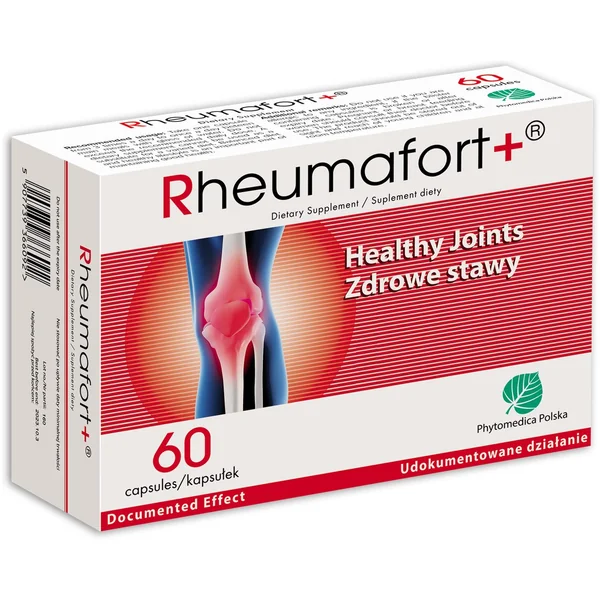 Rheumafort+ 120 Kapseln – pflanzliches Nahrungsergänzungsmittel zur Unterstützung gesunder Gelenke mit Kamille, Kurkuma und Bromelain