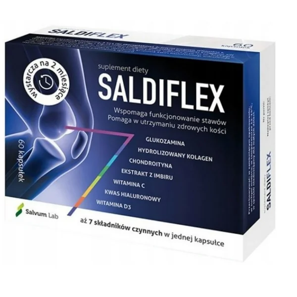 Saldiflex Nahrungsergänzungsmittel 60 Kapseln für gesunde Gelenke und Knochen