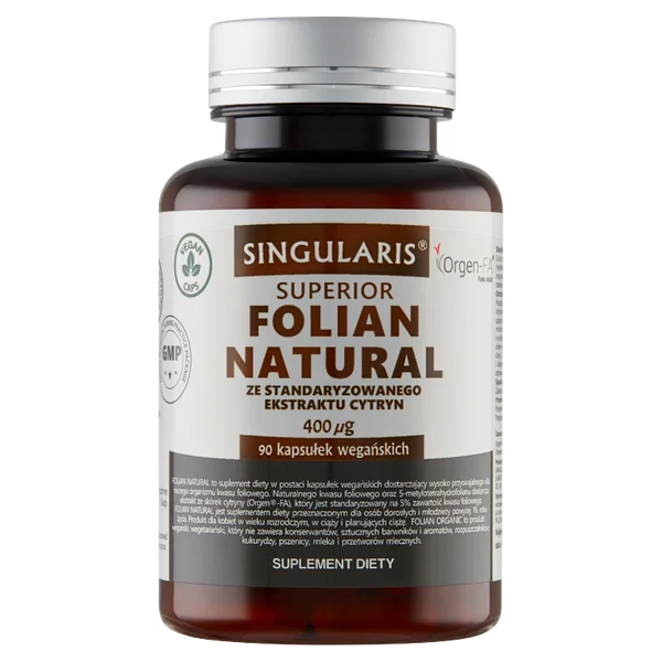 Singularis Superior Organic Folat 400 mcg vegane Kapseln zur Unterstützung der Blutbildung und des Immunsystems