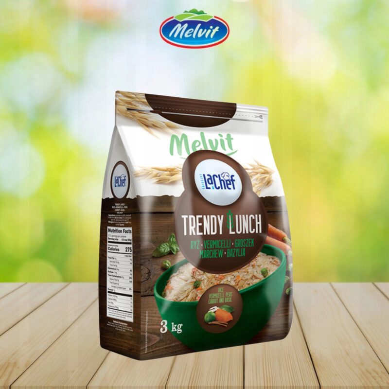 Melvit Trendy Lunch Reis-Vermicelli mit Erbsen, Karotten und Basilikum 3 kg