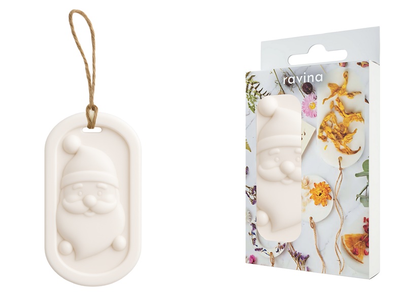 Weihnachtsanhänger „SANTA“ aus Duftwachs mit festlichem Weihnachtsduft, handgefertigt und dekorativ für Schränke, Schubladen oder Kommoden