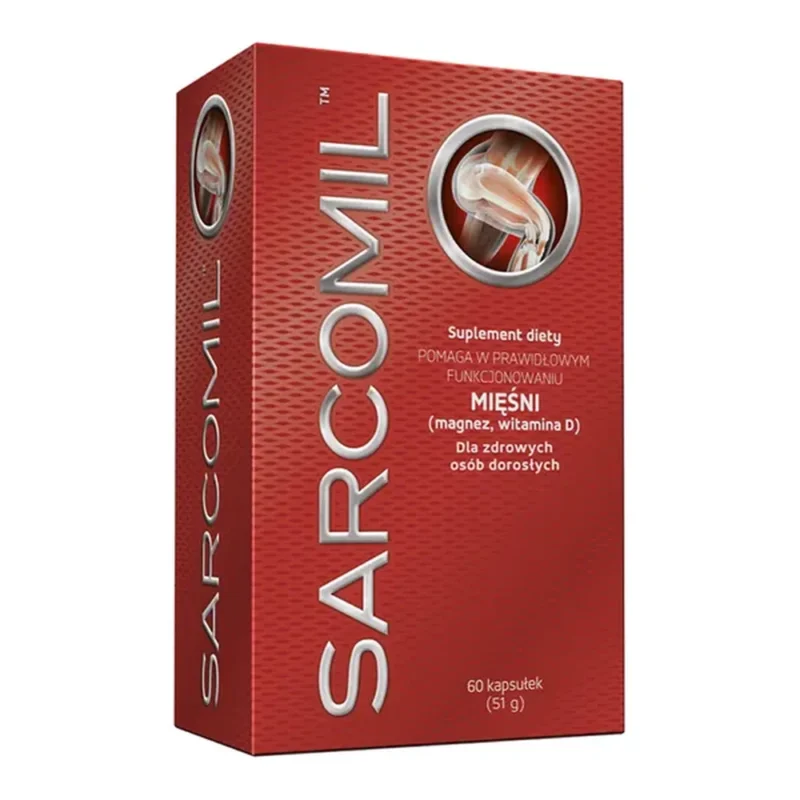 Sarcomil 60 Kapseln Nahrungsergänzungsmittel mit Arginin, Kreatin, Ginseng und Vitaminen zur Unterstützung der Muskeln