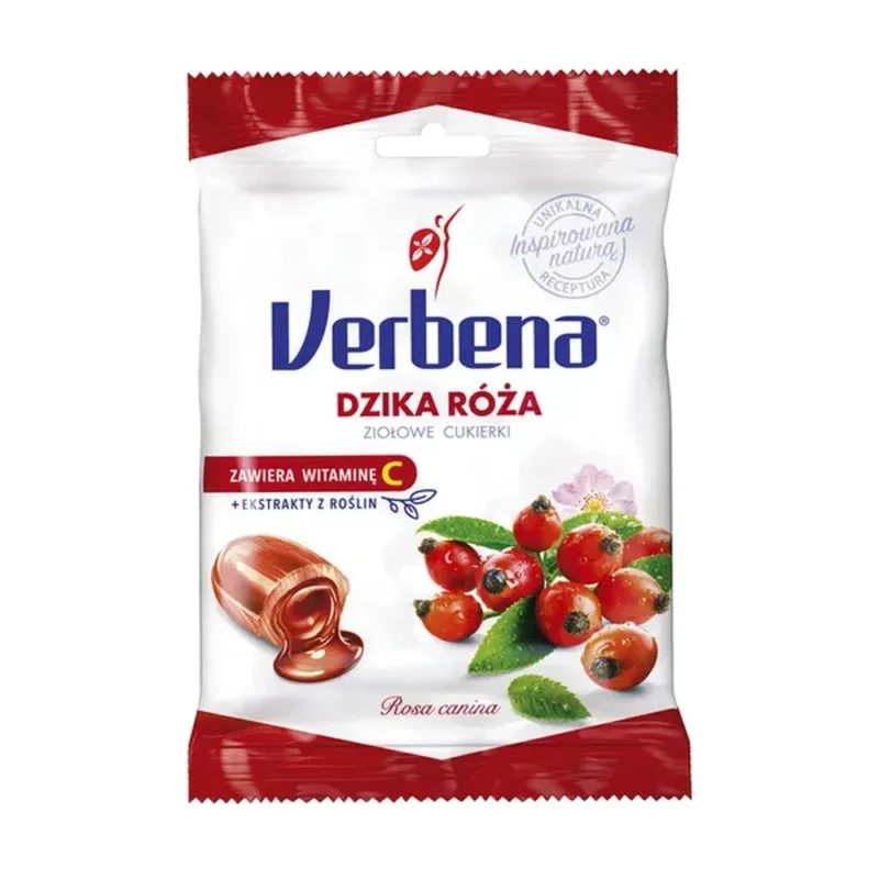 VERBENA Wildrose Bonbons 6×60 g – Kräuterbonbons mit Wildrosenkonzentrat und Vitamin C