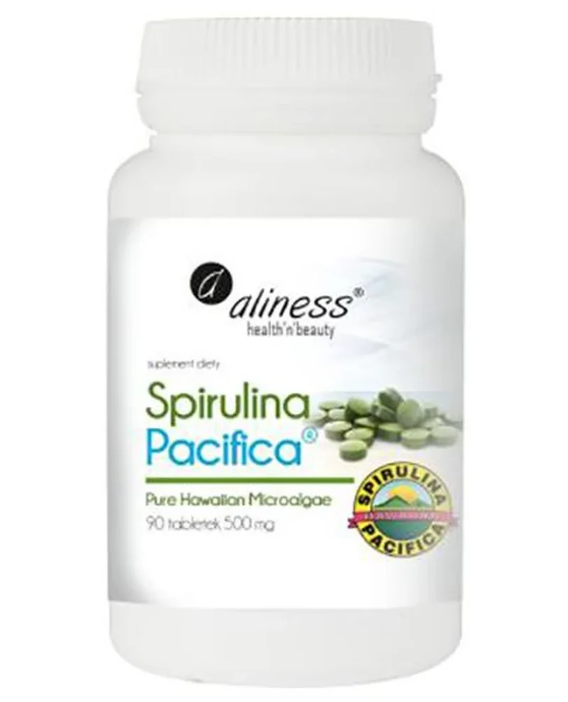 ALINESS Spirulina Pacifica 500 mg – 90 Tabletten. Pflanzliches Protein und Antioxidantien für Stoffwechsel und gesunde Ernährung.
