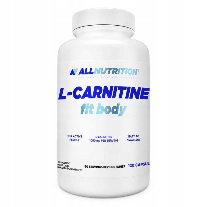 ALLNUTRITION L-Carnitine Fit Body 120 Kapseln – hochdosiertes L-Carnitin zur Unterstützung von Fettabbau, Energie und Regeneration.