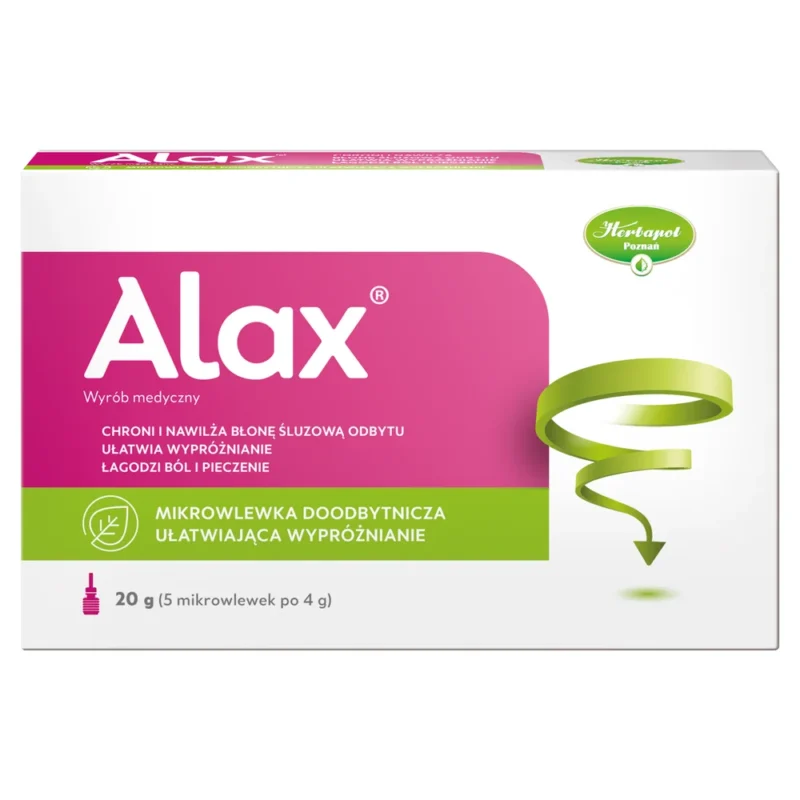 Alax rektaler Mikroklistier zur Erleichterung des Stuhlgangs bei Verstopfung und Hämorrhoiden 5 x 4 g