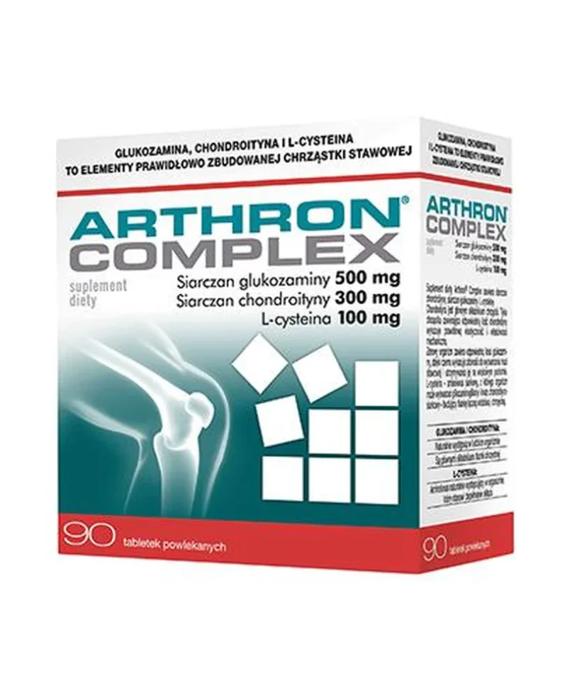 Arthron Complex 90 Tabletten Nahrungsergänzung zur Unterstützung gesunder Gelenke, Knorpel und Beweglichkeit mit Glucosamin, Chondroitin und L-Cystein
