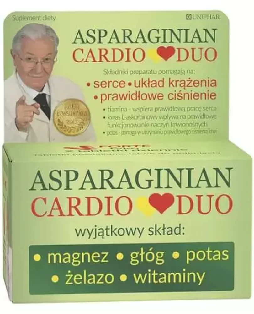 Asparaginat Cardioduo Tabletten mit Magnesium Kalium und Vitaminen 50 Stück