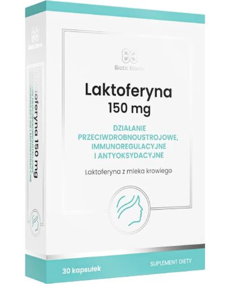 Laktoferrin 150 mg Kapseln Biotic Biome – Nahrungsergänzungsmittel mit Lactoferrin aus Milch