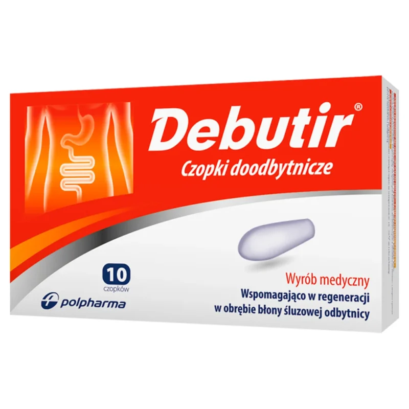 Debutir rektale Zäpfchen zur Unterstützung der Regeneration der Rektumschleimhaut 10 Stück