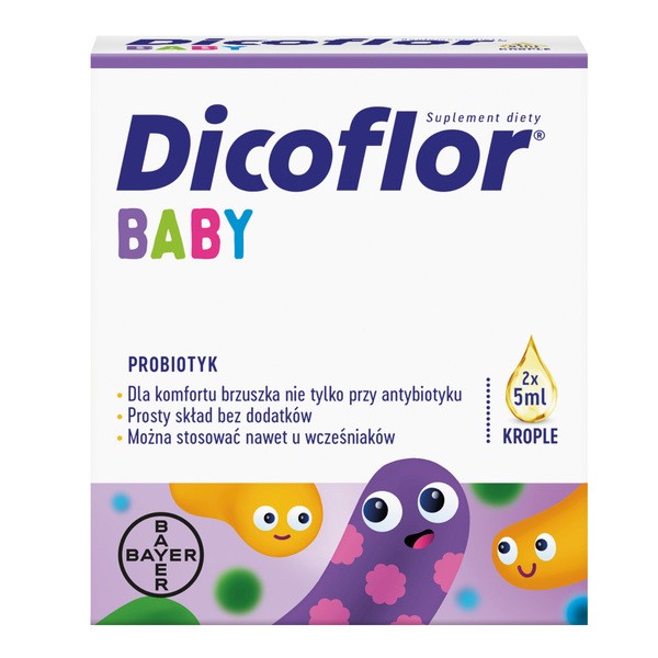 Dicoflor Baby Tropfen Flasche mit probiotischen Kulturen für gesunde Darmflora bei Babys
