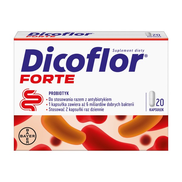 Dicoflor Forte Kapseln – probiotisches Nahrungsergänzungsmittel mit Lactobacillus rhamnosus GG für Kinder und Erwachsene