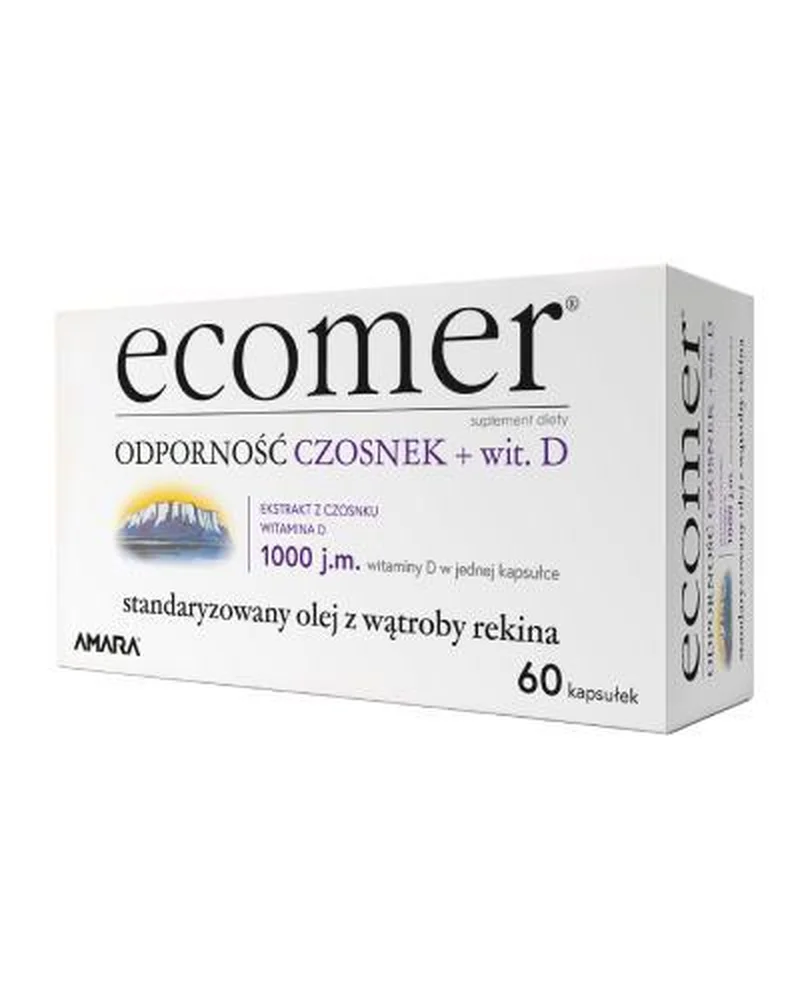 Ecomer Knoblauch- und Vitamin-D-Kapseln zur Unterstützung des Immunsystems für Kinder und Erwachsene