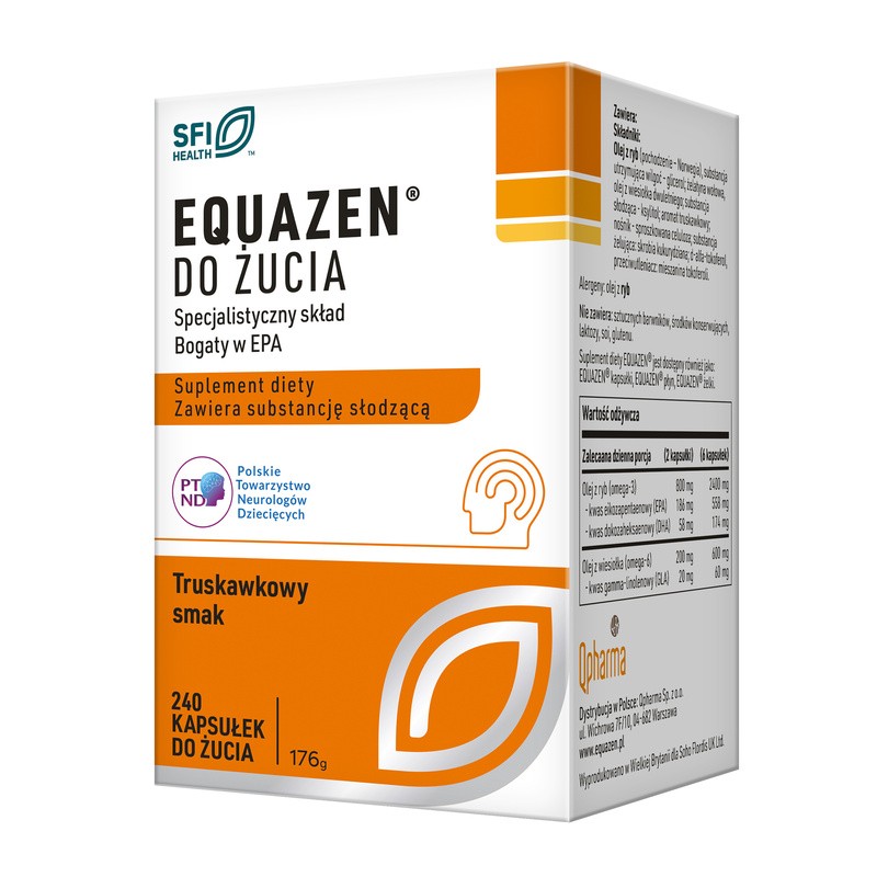 Equazen Kautabletten mit Omega-3 aus Fischöl und Omega-6 aus Nachtkerzenöl Erdbeergeschmack