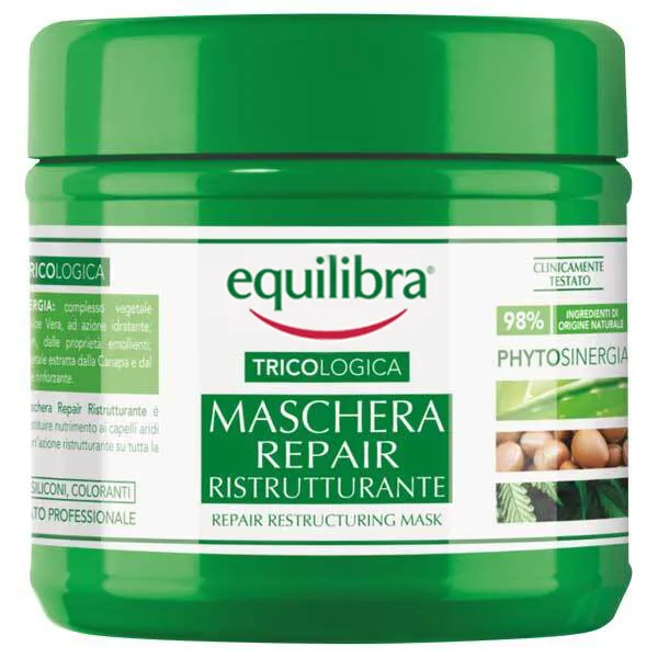 Equilibra Tricologica restrukturierende Haarmaske 250 ml reparierende Pflege für trockenes und brüchiges Haar