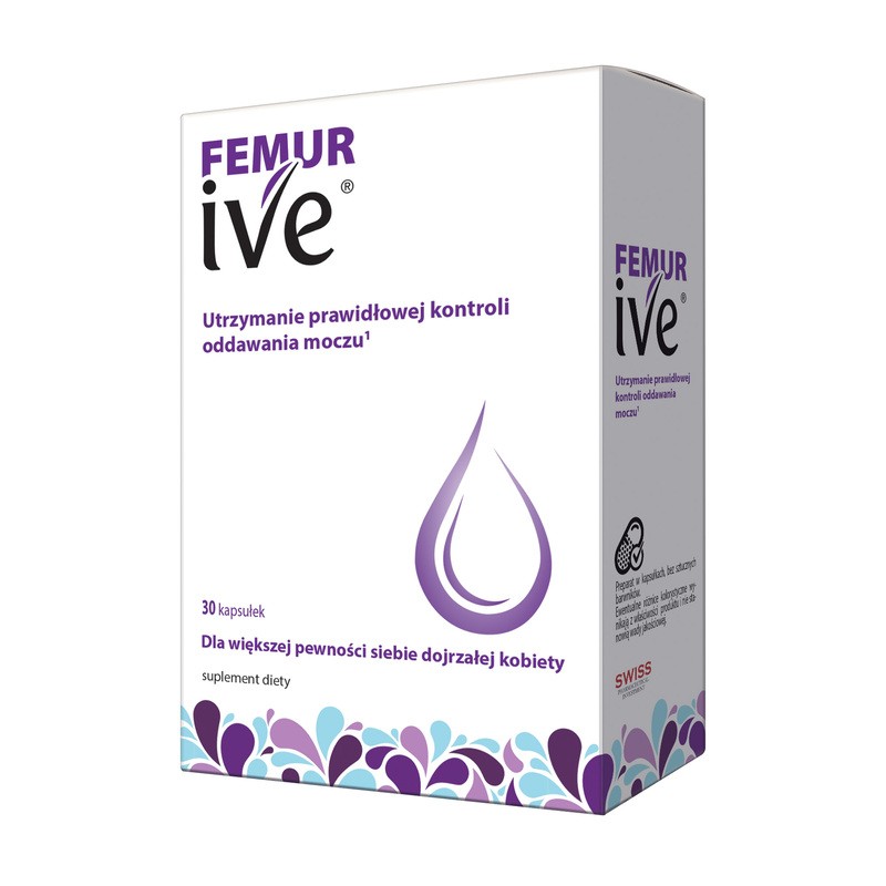 Femur Ive Kapseln mit Isoflavonen und Pflanzenextrakten zur Unterstützung des Harnsystems und der Menopause